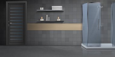 Banyo iç gerçekçi vektör arka plan