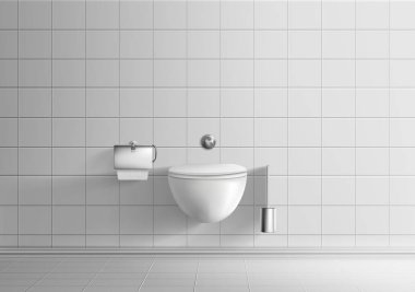 Tuvalet oda duvara asılı tuvalet kase vektör ile