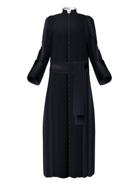Catholic church priest garment 3d realistic vector clipart