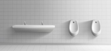 Mens genel lavabo 3d gerçekçi vektör mockup