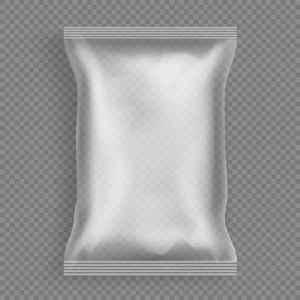 Запечатаний пластиковий саше для упаковки продукту вектор — стоковий вектор