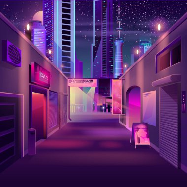 Gece barı modern metropol karikatür vektör