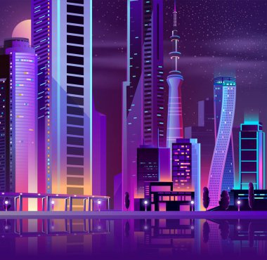 Deniz adasında modern şehir