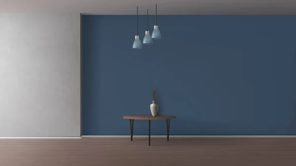 Chambre vide intérieur élégant maquette réaliste — Image vectorielle
