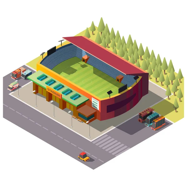 Vector 3D campo de basquete isométrico, estacionamento de carro imagem  vetorial de vectorpocket© 219007178