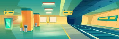 Metro, metro metro istasyonu iç vektör