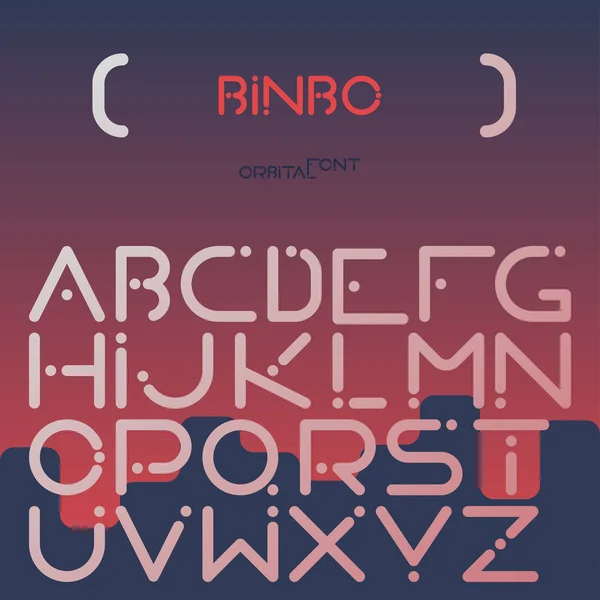 Engels alfabet digitale letters platte vector set — Stockvector