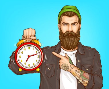 Acele zaman karikatür vektör kavramı yapmak