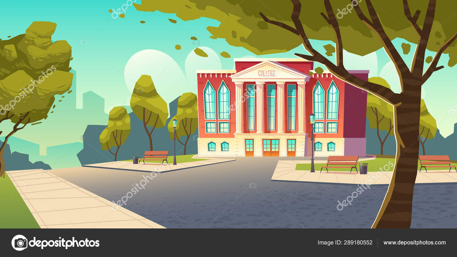 College Cartoon Hd Wallpaper