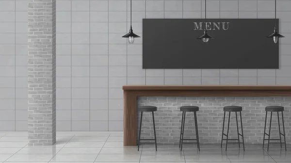 Bar or pub minimalistic design interior vector — Stock Vector