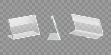 Tablo ekran akrilik tutucular gerçekçi vektör seti