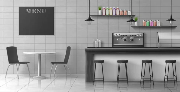 Moderne koffieshop Loft interieur realistische vector — Stockvector