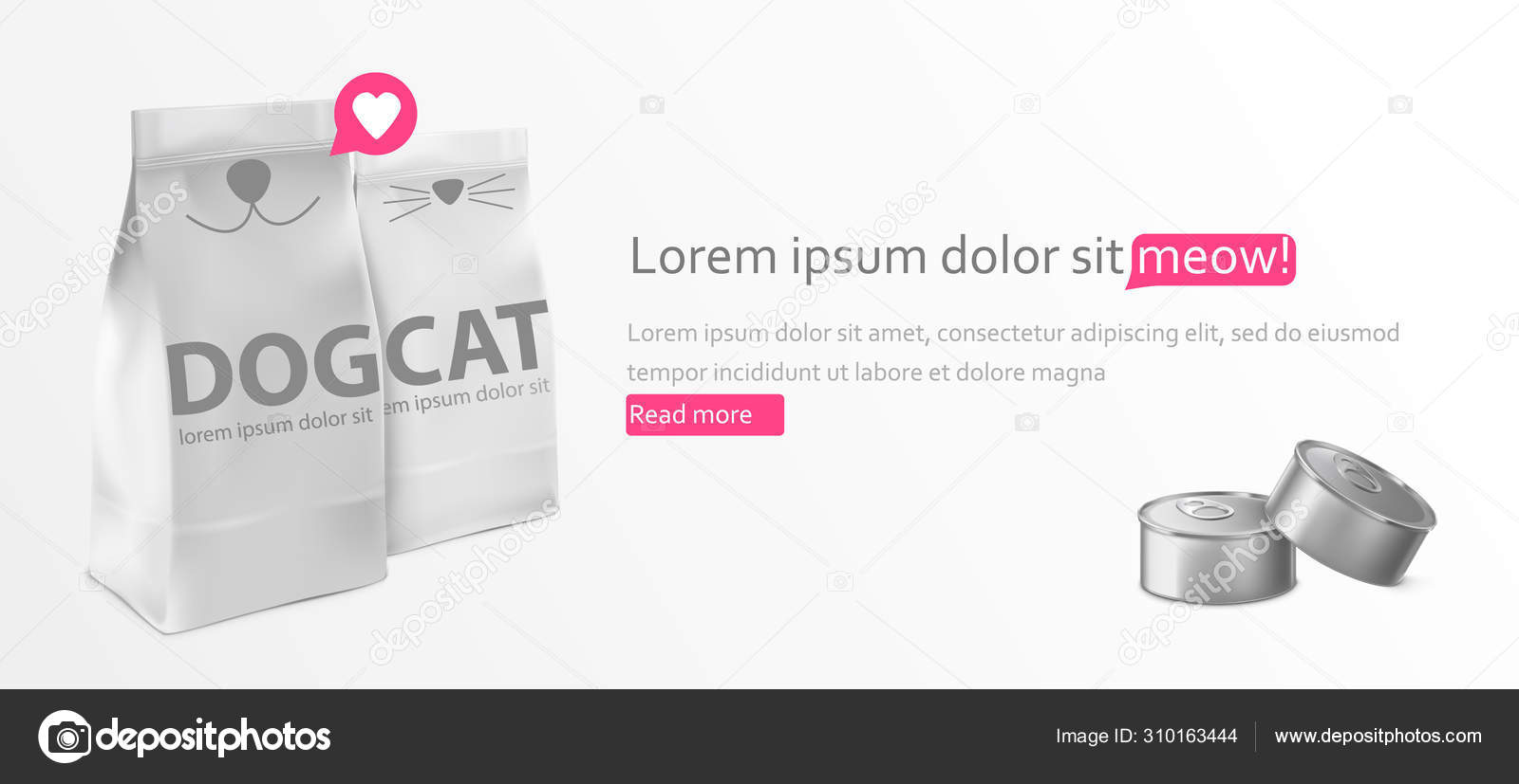 Download Food For Cat And Dog Package Mockup Design Banner Stock Vector C Vectorpocket 310163444 3D SVG Files Ideas | SVG, Paper Crafts, SVG File