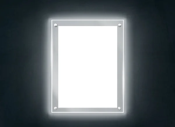 Bannière éclairante, cadre d'affiche vecteur réaliste — Image vectorielle