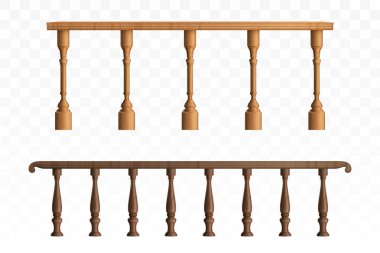Tahta balkon ve balkon korkulukları ya da tırabzanlar