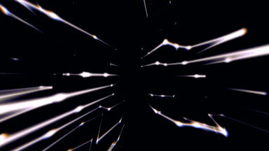 Uçan Abstact generatif hareketli yapıları üzerinde