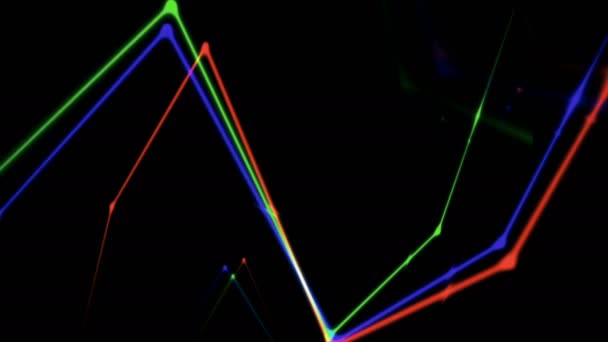 Líneas blancas corrientes abstractas con cambio de RGB — Vídeos de Stock