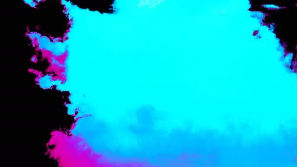 Abstrakcja Psychodelia nieba z Cyan chmury — Wideo stockowe