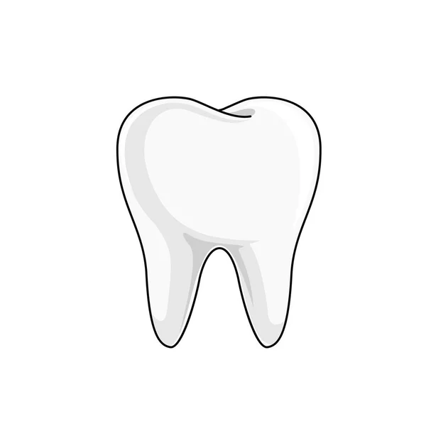 Diente Único Blanco Sano Concepto Cuidado Dental Diseño Iconos Ilustración — Archivo Imágenes Vectoriales