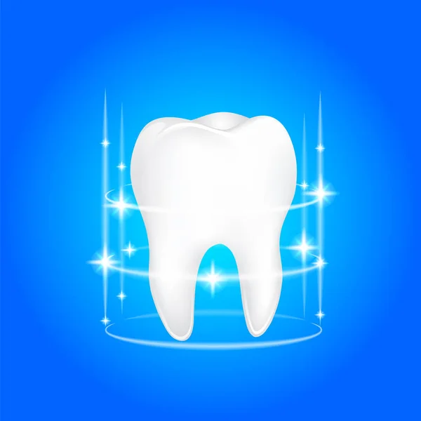 Branqueamento Dente Humano Limpeza Profunda Conceito Cuidados Dentários Icon Design —  Vetores de Stock