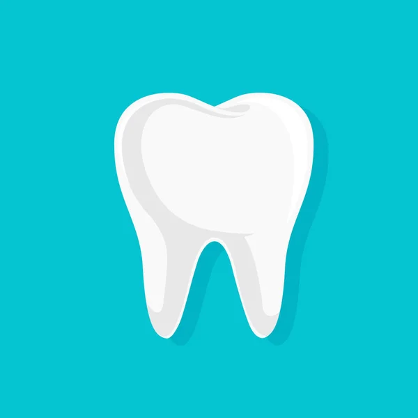 Μονό Λευκό Και Υγιές Δόντι Οδοντιατρική Φροντίδα Έννοια Εικονίδιο Σχεδιασμός — Διανυσματικό Αρχείο