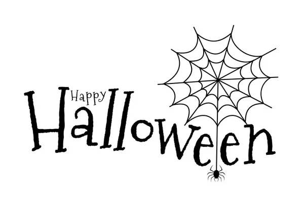 Happy Halloween Bokstäver Design Vektorillustration Isolerade Vit Bakgrund Holiday Kalligrafi — Stock vektor