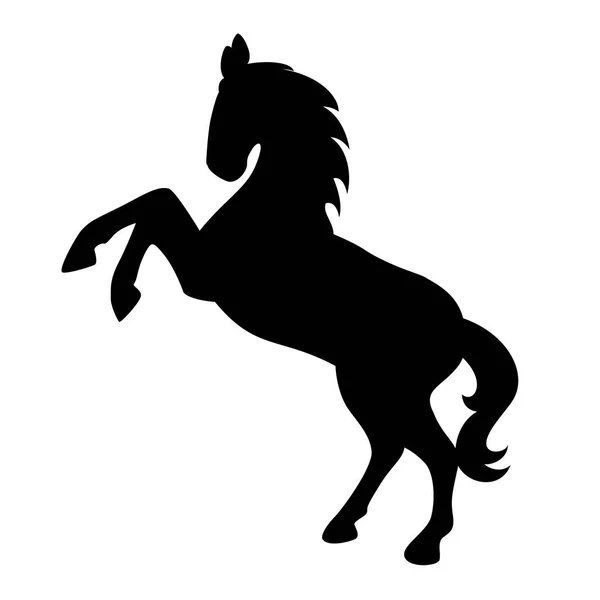 Pferd Silhouette Ikone Vektor Illustration Isoliert Auf Weißem Hintergrund — Stockvektor