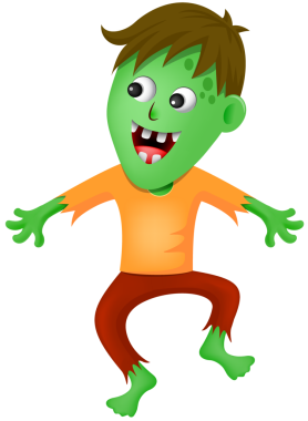 Korkunç zombi. Komik Cadılar Bayramı çizgi film karakteri tasarımı. Görüntü.