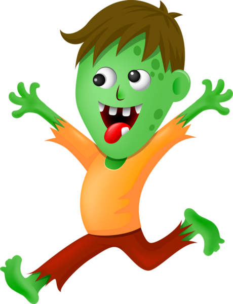 Korkunç zombi. Komik Cadılar Bayramı çizgi film karakteri tasarımı. Görüntü.