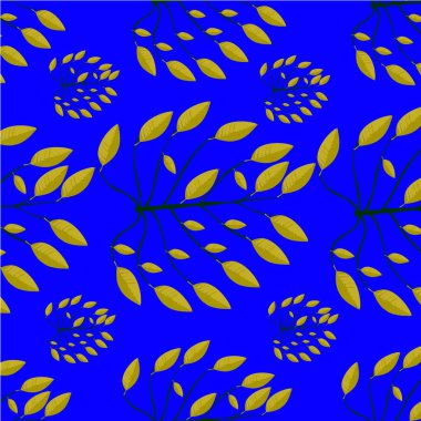 Mavi çiçekli kusursuz desen