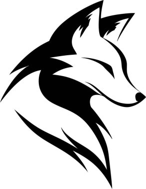 Vahşi Yaşam ve Doğa için Siyah Tilki Görüntü Vektör Sanatı