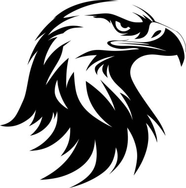 Güçlü Kara Kartal Siluet Vektör Güç ve Özgürlük Sanatı