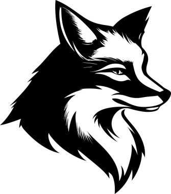 Siyah ve Beyaz Kartal Baş Minimalist Çizgi Sanat Sanatçısı İllüstrasyonu Logo veya Yazdırma Tasarımı