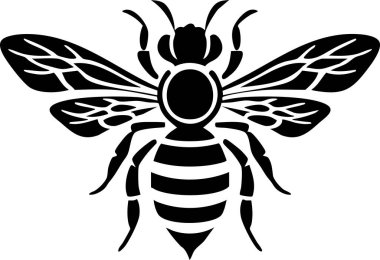 Minimalist Vektör Arı Temizleyici Böcek Logosu