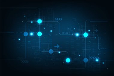 Elektronik devre tasarım arka planda teknoloji kavramı.