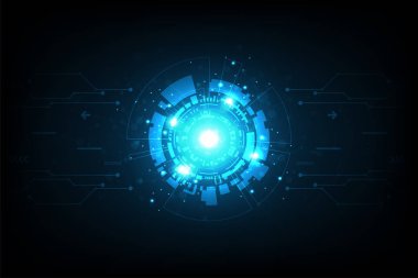 İleri teknoloji formunda vektör arka plan.