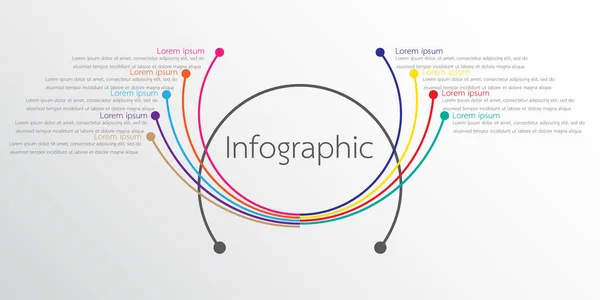 Vektor Infografik Vorlagen Für Detaillierte Berichte Alle Themen — Stockvektor