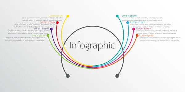 Szablony Infograficzne Wektorowe Wykorzystywane Szczegółowych Raportów Wszystkie Tematów — Wektor stockowy