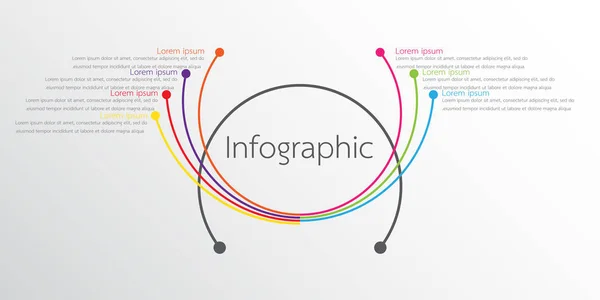 Векторные Инфографические Шаблоны Используемые Подробных Отчетов Темы — стоковый вектор