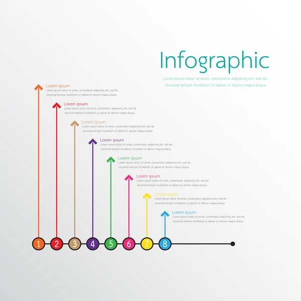 Διανυσματικά Infographic Πρότυπα Που Χρησιμοποιούνται Για Λεπτομερείς Αναφορές Και Θέματα — Διανυσματικό Αρχείο