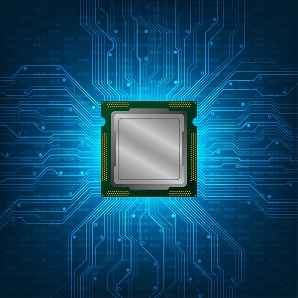 コンピューターの Cpu の本質的な部分 — ストックベクタ