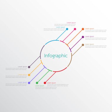 Detaylı raporlar için kullanılan vektör bilgi şablonları. Tüm 10 başlık.