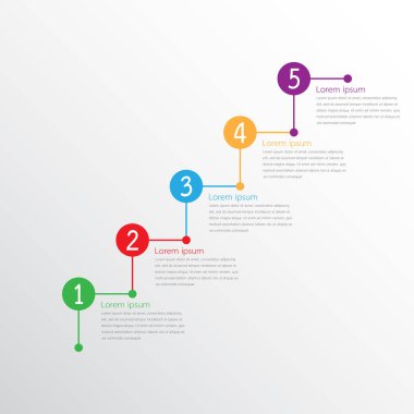 Detaylı raporlar için kullanılan vektör bilgi şablonları. 5 konunun hepsi.