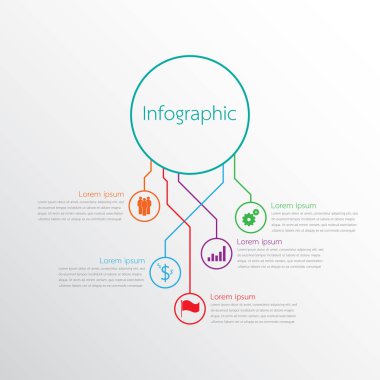 Detaylı raporlar için kullanılan vektör bilgi şablonları. 5 konunun hepsi.