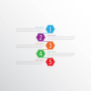 Detaylı raporlar için kullanılan vektör bilgi şablonları. 5 konunun hepsi.