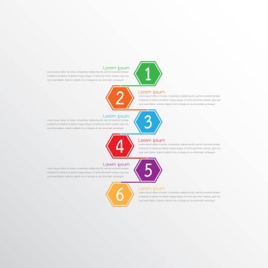 Detaylı raporlar için kullanılan vektör bilgi şablonları. 6 konunun hepsi.