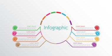 Detaylı raporlar için kullanılan vektör bilgi şablonları. 8 konunun hepsi.