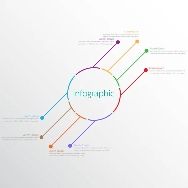 Modelli Infografici Vettoriali Utilizzati Relazioni Dettagliate Tutti Gli Argomenti — Vettoriale Stock