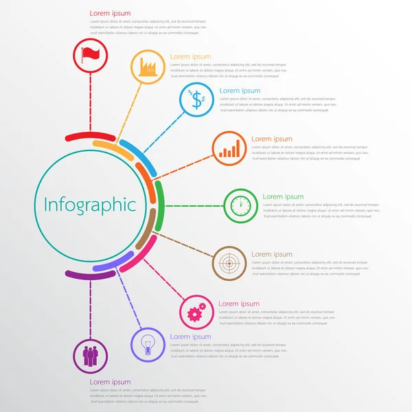 Vector Infografische Sjablonen Gebruikt Voor Gedetailleerde Rapporten Alle Onderwerpen — Stockvector