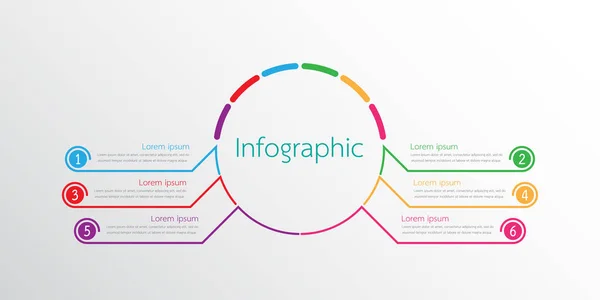 Modelos Infográficos Vetoriais Usados Para Relatórios Detalhados Todos Tópicos — Vetor de Stock